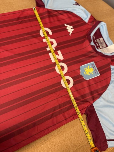 Mens Aston Villa FC 2021/2022 Kappa Home Football Shirt Size Medium - Picture 8 of 11