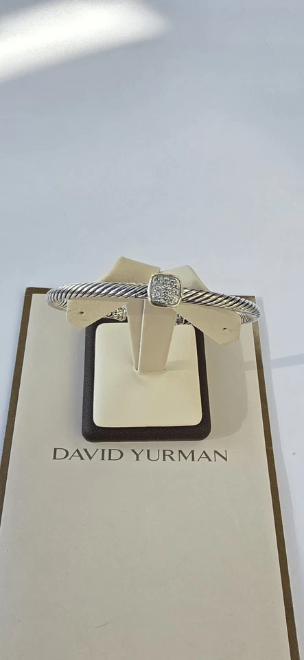 Previously-owned David Yurman Noblesse Diamond /Sterling/Yellow Gold/MEDIUM  - Image 2 of 4