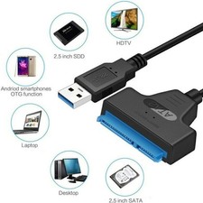USB 3.0 To SATA 22 Pin 2.5 Inch Hard Disk Drive SSD Adapter Connector Lead Cable