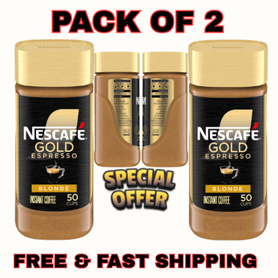 Nescafe Gold Espresso Blonde, Instant Coffee, 3.5 oz (Pack of 2)