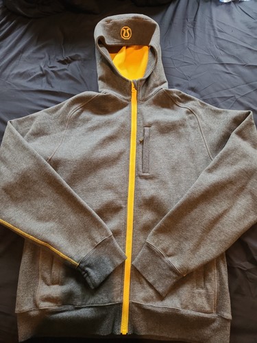 Lululemon Full Zip Hoodie Herren Extra Large Grau/Gelb