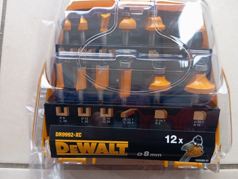 neuf coffret fraise 12 pieces DEWALT 8 MM DR9992 XC - Photo 4/4