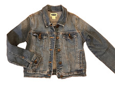 VGUC Old Navy Blue Denim Jacket Size M Girls 8