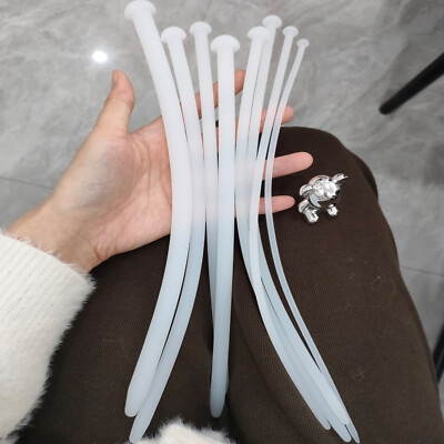 8Pcs Harnröhren Dilator Silikon Dehner PenisPlug Stopper Sonde Eichel biegsam DE