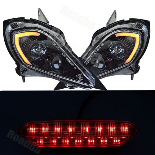 LED Headlights +Tail Light Kit for Yamaha Raptor 700 700R 06-18 / YFZ450R 09-18 - Picture 3 of 17