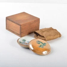 Frog Incense Holder container Kutani w/Box Japanese Tea Ceremony Utensils Sado