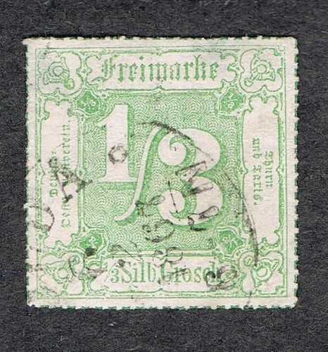 Thurn und Taxis Mi 46, Einkreisstempel Apolda 6.2.67, s. Befund