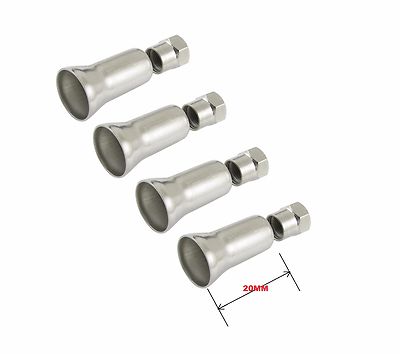 4 CHROME WHEEL TYRE VALVE DUST CAPS STEM COVERS ALLOY CAR SILVER UNIVERSAL