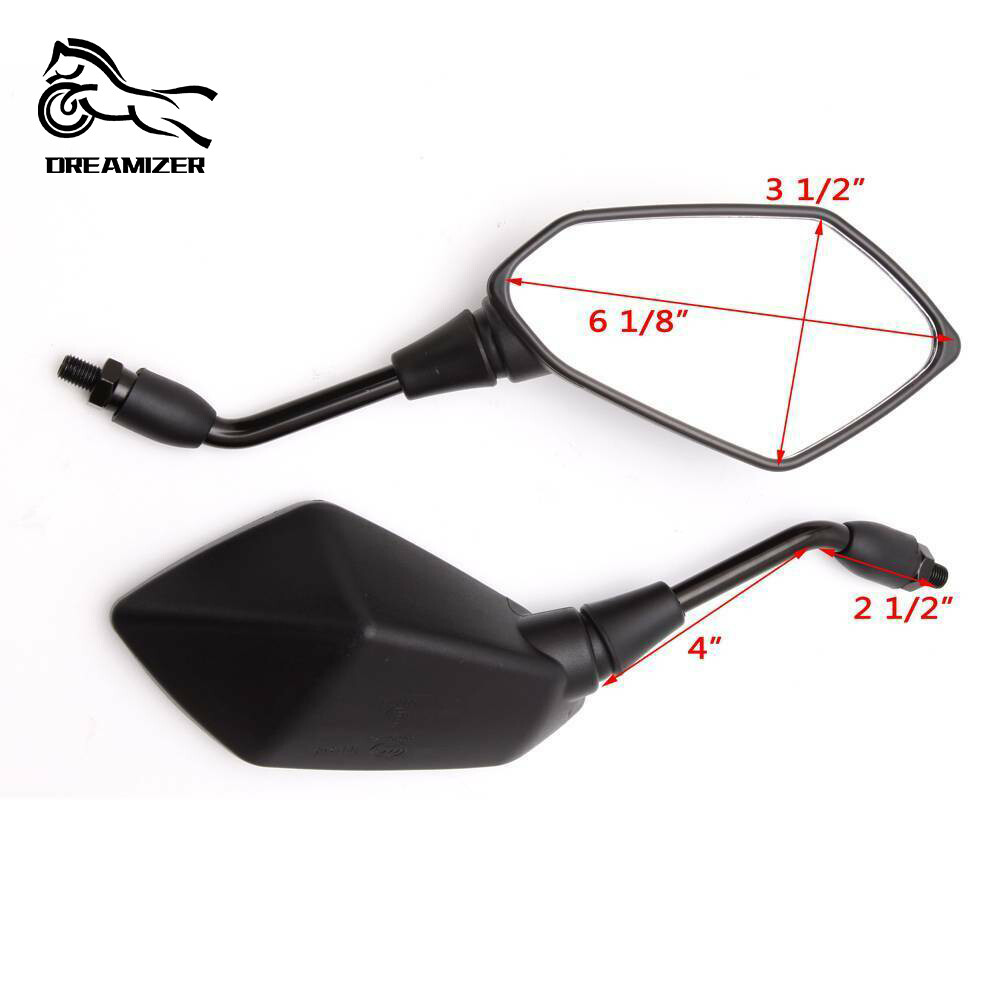 Supermoto Spiegel 1 Paar 8mm 10mm Motorrad Universal Roller Moped Rückansicht Mirror Camera