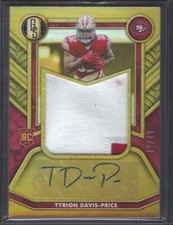 TYRION DAVIS-PRICE 2022 PANINI GOLD STANDARD ROOKIE PATCH AUTO RC #D 46/49