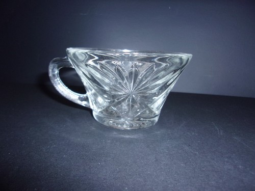 Set of 3 Punch Bowl Cups - Anchor Hocking - Prescut - Clear ~ Star of David #3 - Picture 4 of 6