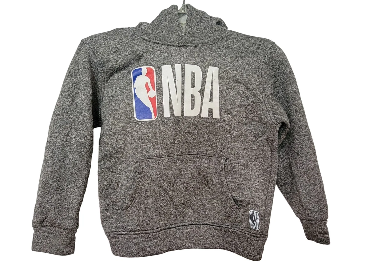 Unisex youth kids Dark Grey Charcoal Basketball NBA hoodie sweatshirt pullover