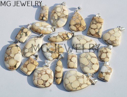 10 Pcs Moonstone Labradorite & Mix Gemstone Bezel Pendants Lot 925 Silver Plated - Picture 89 of 138
