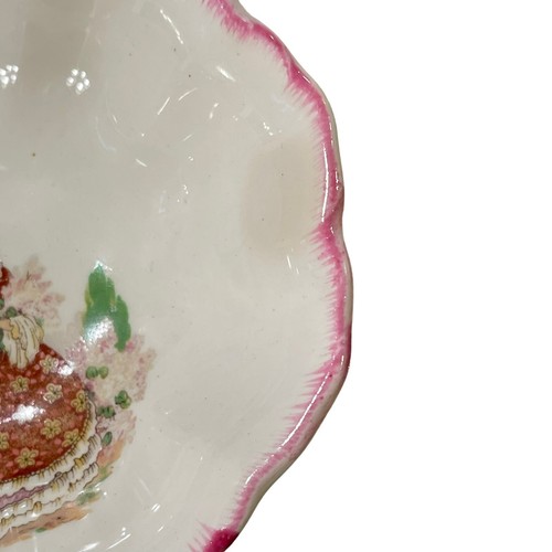VTG Swinnertons Staffordshire England Porcelain Oval Bowl White Scalloped - Picture 5 of 10
