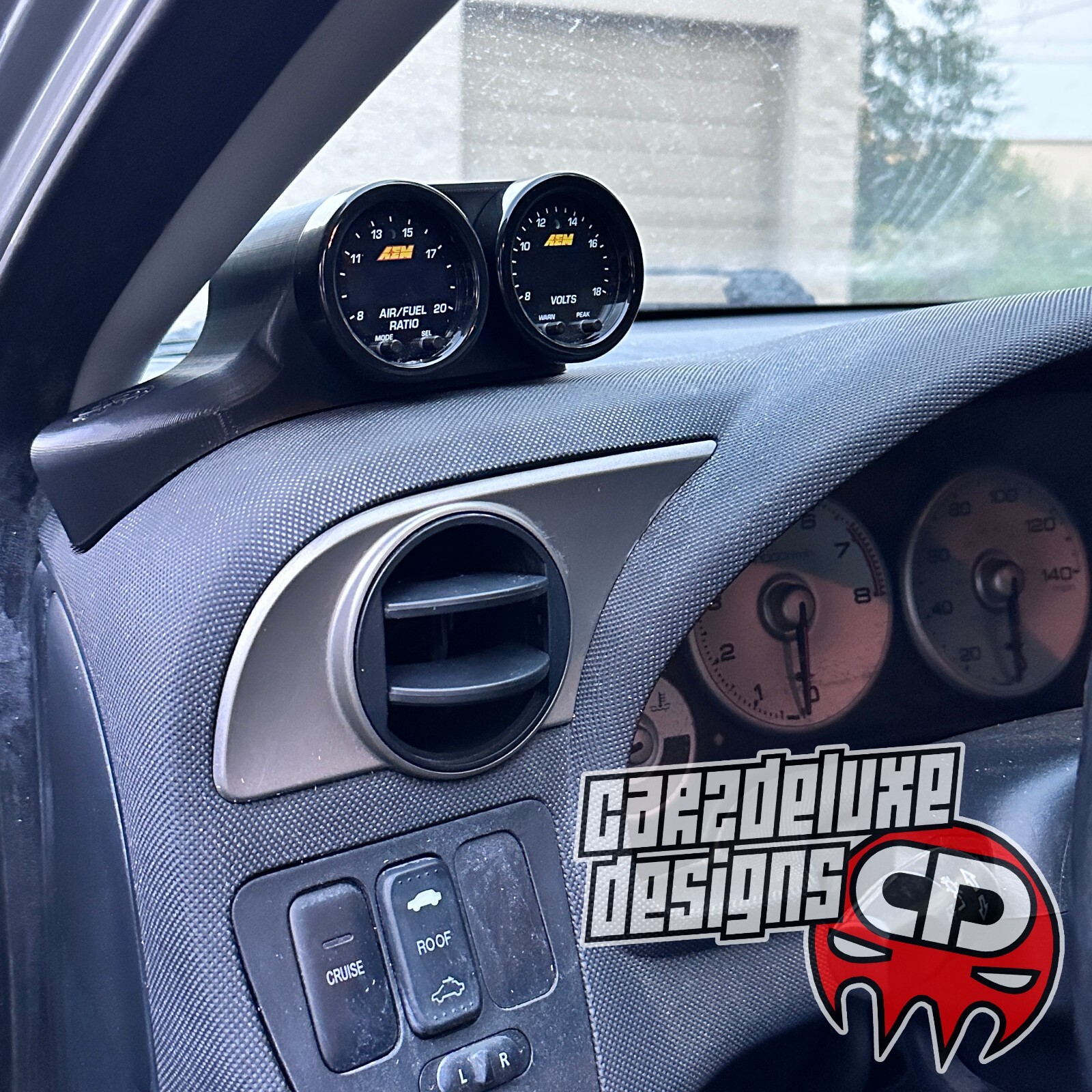 Dual Gauge Pod Mount For 2002-2006 Acura RSX – Replaces Defrost Vent Cover By CARZDELUXE