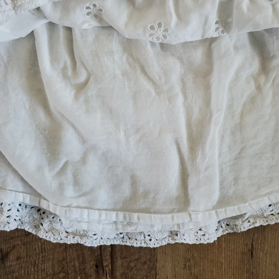 Niñas MINI PISO Talla 3-4 (funciona grande) Blanco Ojales Giratorio Falda Tirar con Cordón Foto 4 de 4