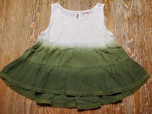 Kandy Kiss Ombre Tie Dye Tank Top Sleeveless Swing Top Girls Small Green EUC!! - Picture 2 of 10