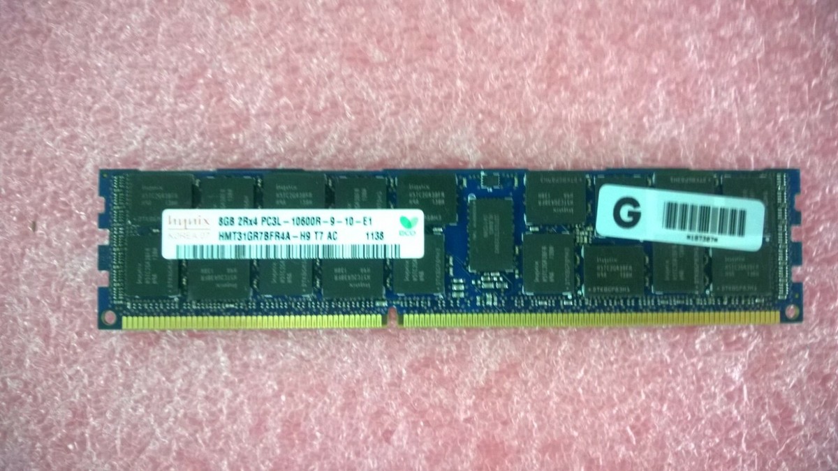Kit Mémoire RAM Hynix 32GB DDR3 (4x8GB) PC3L-10600R - Modules 2Rx4 Registered, Occasion Pour Serveur