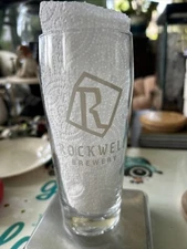 Rockwell Brewery Frederick MD 16 0z. Beer Glass - Excellent/RARE