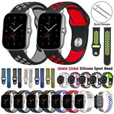 Silicone Sports Strap For Huami Amazfit GTS 4 3 2 2E GTR 47mm GT 5 4 3 Pro Band