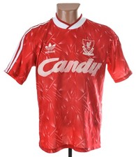 LIVERPOOL ENGLAND 1989/1991 HOME FOOTBALL SHIRT ADDAS SIZE S ADULT