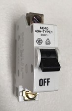 WYLEX 40A Type 1 Single Pole M6 Circuit Breaker SP 40 Amp MCB STOTZ KONTAKT NB40