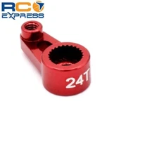 Hot Racing Aluminum Servo Horn 24t 1/16 Traxxas (Red) VXS24SH02