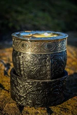 Taza/Mate Imperial Gourd High Quality + Leather Vase + Straw