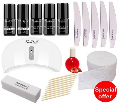 Xxl Neonail Starter Set Kit Led Lamp 9w Nail Gel Polish Hybrid