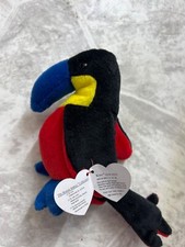 beanie baby kiwi bird black blue red