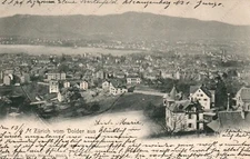 SWITZERLAND 1902 Zurich vom Dolder from Carte Postale