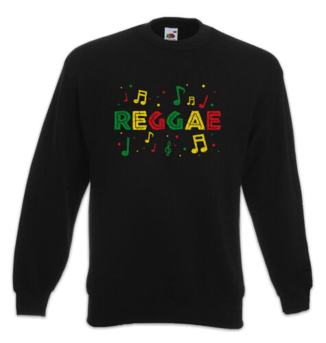 Pull rasta reggae notes sweat-shirt Jamaïque Afrique rastafari Éthiopie - Photo 1/1