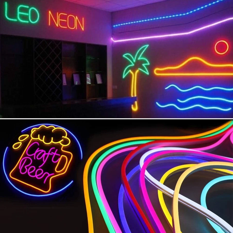 12V Flexible LED Strip Waterproof Sign Neon Lights Silicone Tube 10m-50m XMAS - Image 3 of 4