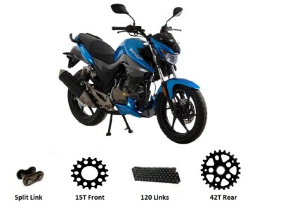 Lexmoto Isca 125 EFi Schwerlastkette & Kettenräder schwarz