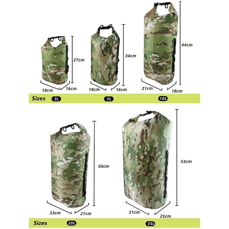 Outdoor Reise Kajak Wandern Dry Bag Roll Wasserdichte Packsack Ocean Rucksäcke - Bild 2 von 4
