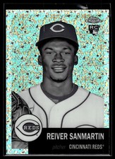 Reiver Sanmartin 2022 Topps Chrome Platinum Black & White Mini Diamond Card #441