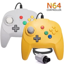 2Pack Retro Wired N64 Controller Classic 64-bit Gamepad Joystick For N64 Console