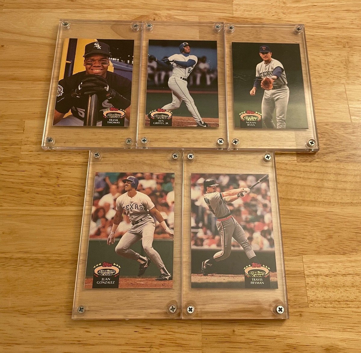 Topps Stadium Club Baseball Card Lot of 5: Gonzalez/Fryman/Thomas