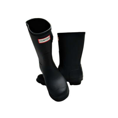Hunter Original Short Women's Rain Boots - Black, US 7