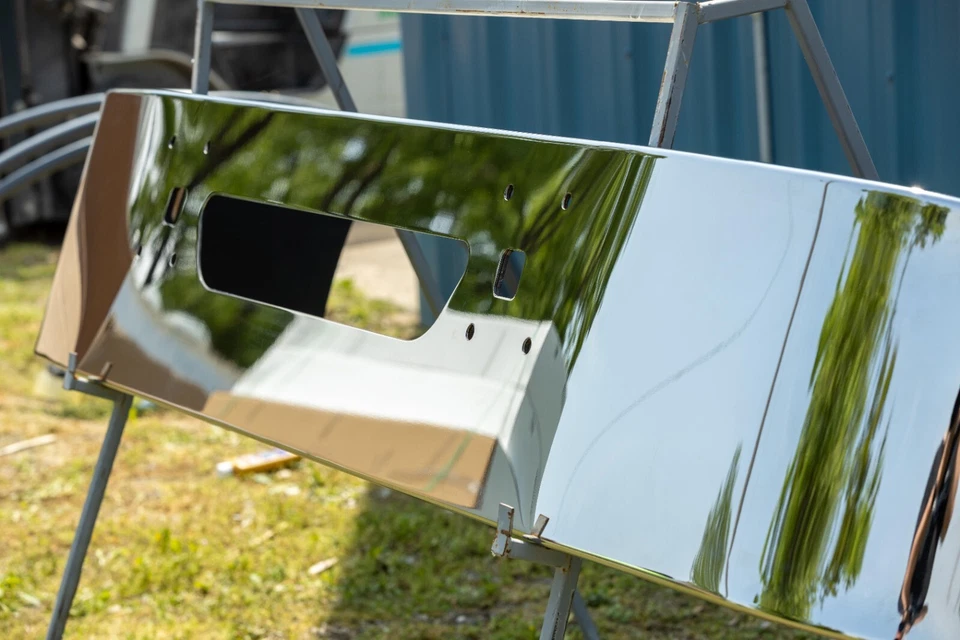 Parachoques delantero personalizado 16" International 9400 i cromado - 9100 / 9200 / 9400 - 1997+ Foto 3 de 4