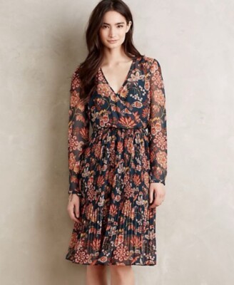floral midi dress amazon Petal and Pup Women's Domenica Shirred Long Sleeve Midi Dress