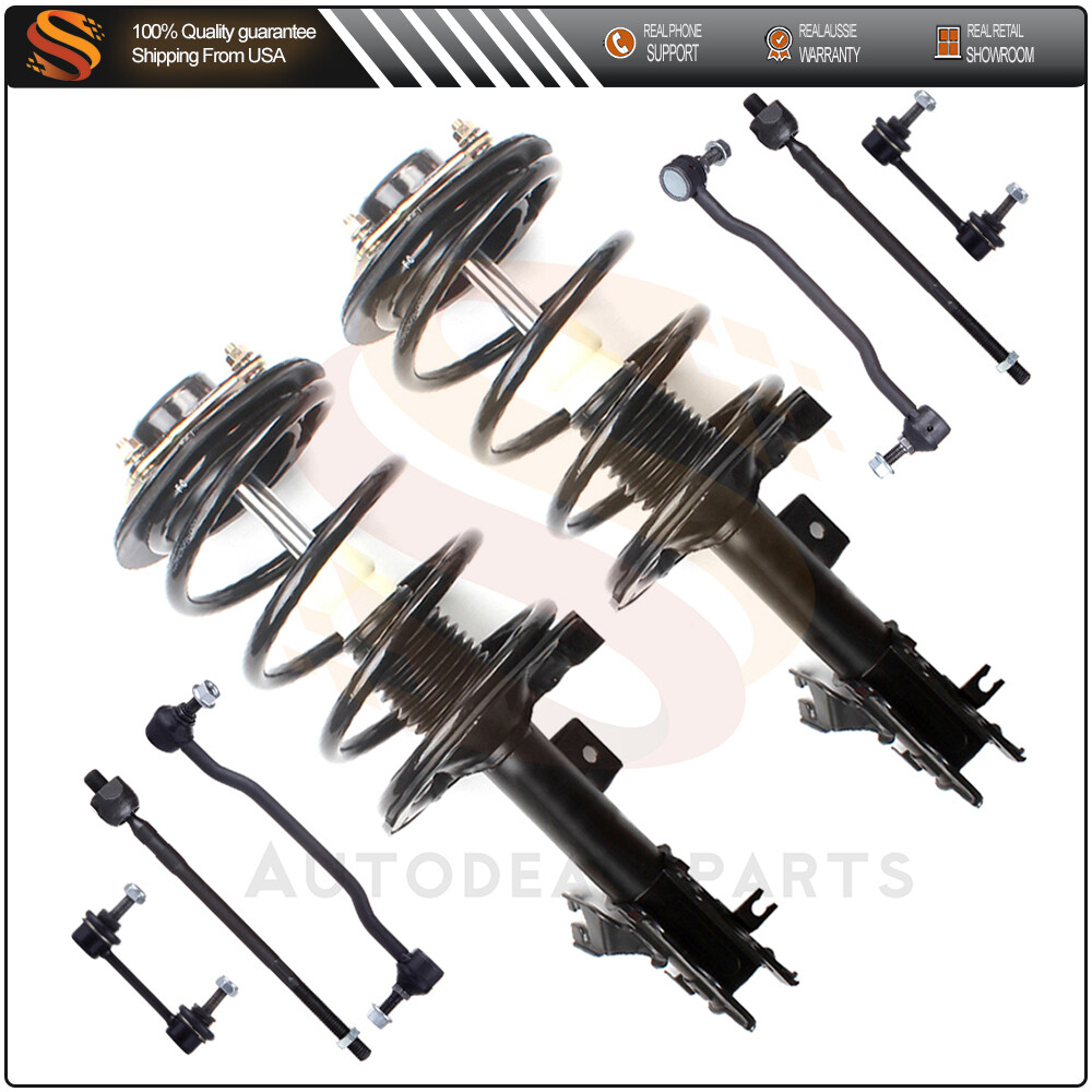 Nissan Maxima 04-08 Front Quick Complete Struts Sway Bar Tie Rod End Link