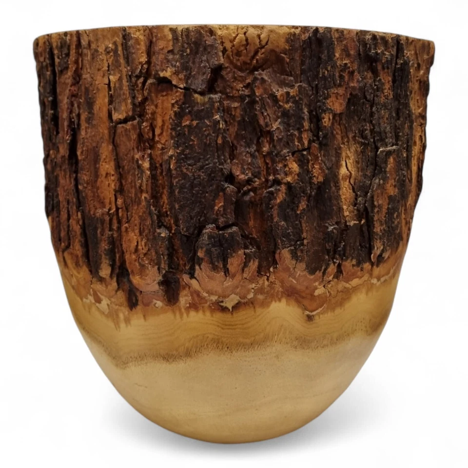 Mango Holz Übertopf Massiv Blumentopf Pflanze Pott Natur Braun Schale Dekoration - Bild 3 von 4