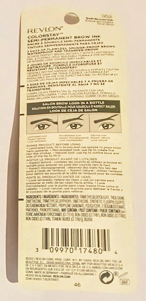 Revlon ColorStay 352 Soft Brown Ink Semi-Permanent Brow Ink .09floz/2.8 ml NEW - Image 2 of 2