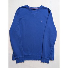 Tommy Hilfiger Sweatshirt Large Crewneck Logo Mens Large Blue Essential Pullover