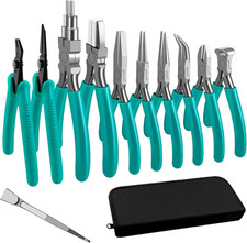 Jewelry Pliers Set 11 Pieces Stainless Steel Jewelry Making Tools Kit with