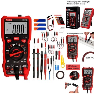Professional Grade 6000 Counts Digital Multimeter with  Leads & Accessories