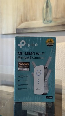 TP-LINK RE650 AC2600 MU-MIMO Dual-Band Wi-Fi Range Extender 2.4GHz 5GHz White
