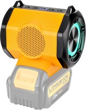 Bluetooth Speaker for DeWALT 18v 20v Battery with USB-A/C Charging for Jobsite
