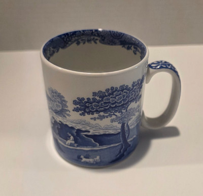 Spode Blue Room Collection Mug Blue White Transferware Made England 4''